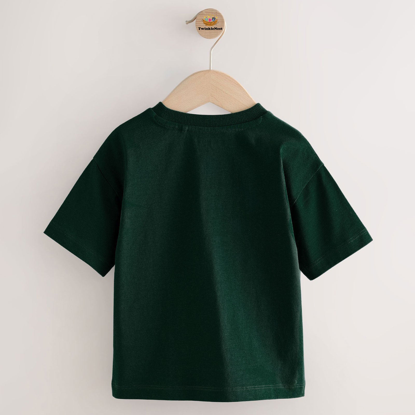 Kids Drak Green T-shirt Summer Vibes Palm Tree Print
