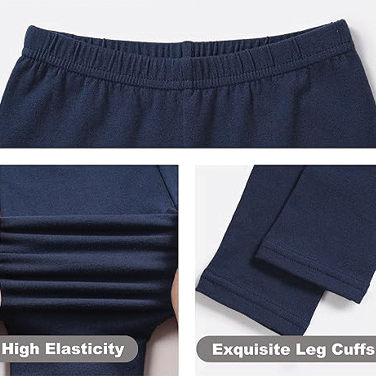 Kids Navy Cotton Tights – Everyday Essentials