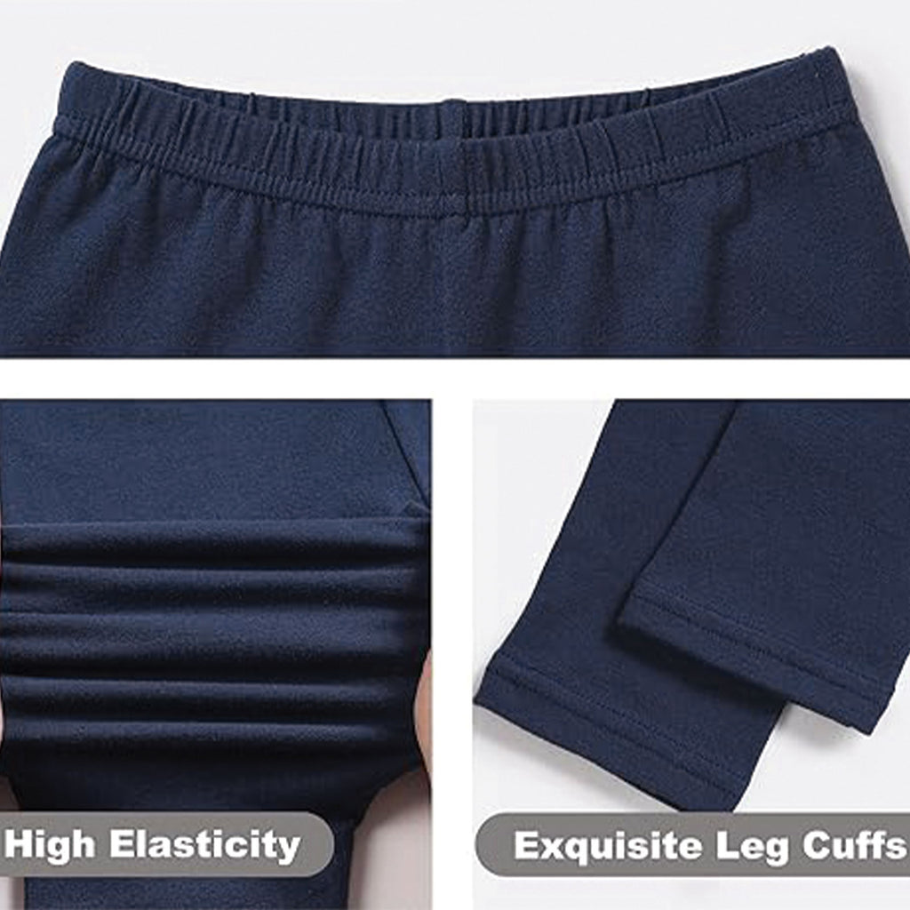 Kids Navy Cotton Tights – Everyday Essentials