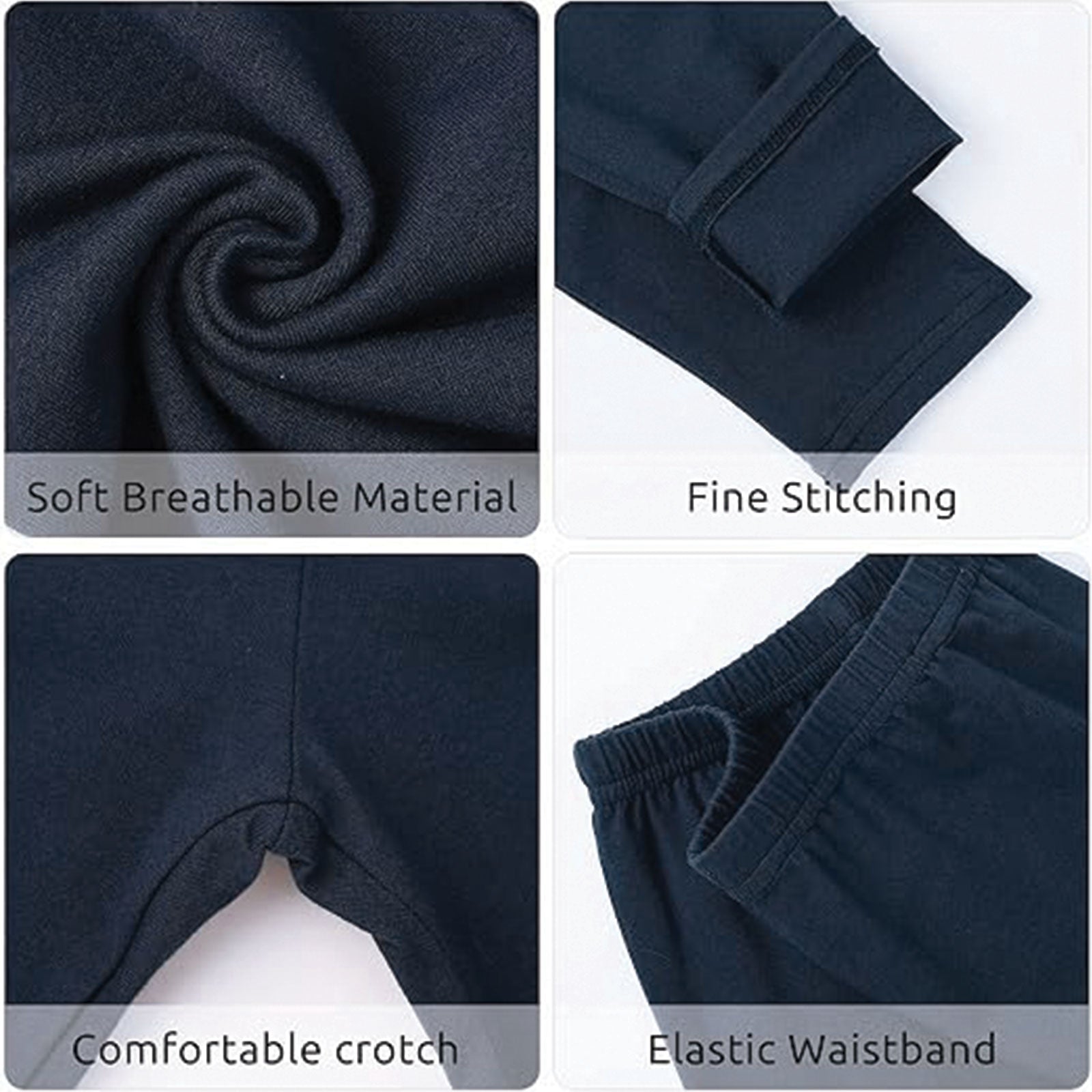 Kids Navy Cotton Tights – Everyday Essentials