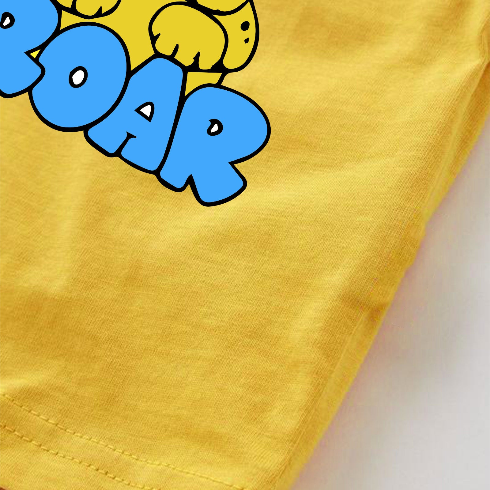 Kids Yellow Dino T-shirt – ROAR Cartoon Design