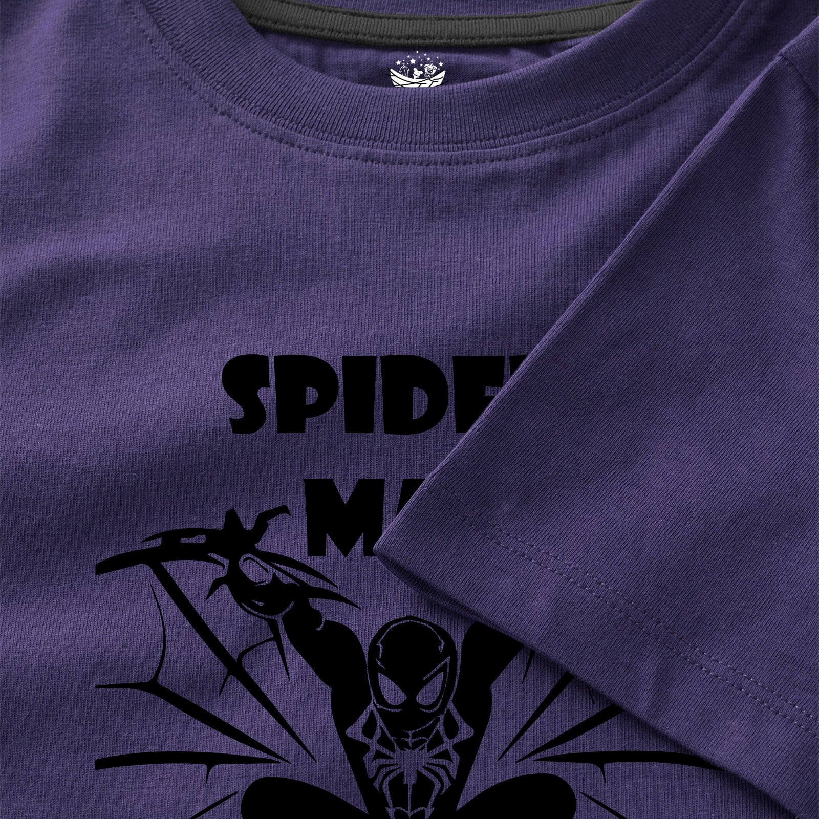 Boys Purple Spider Graphic T‑Shirt