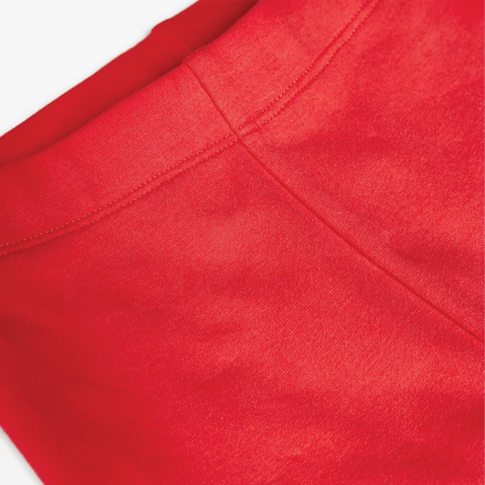 Girls Red Cotton Stretch Tights