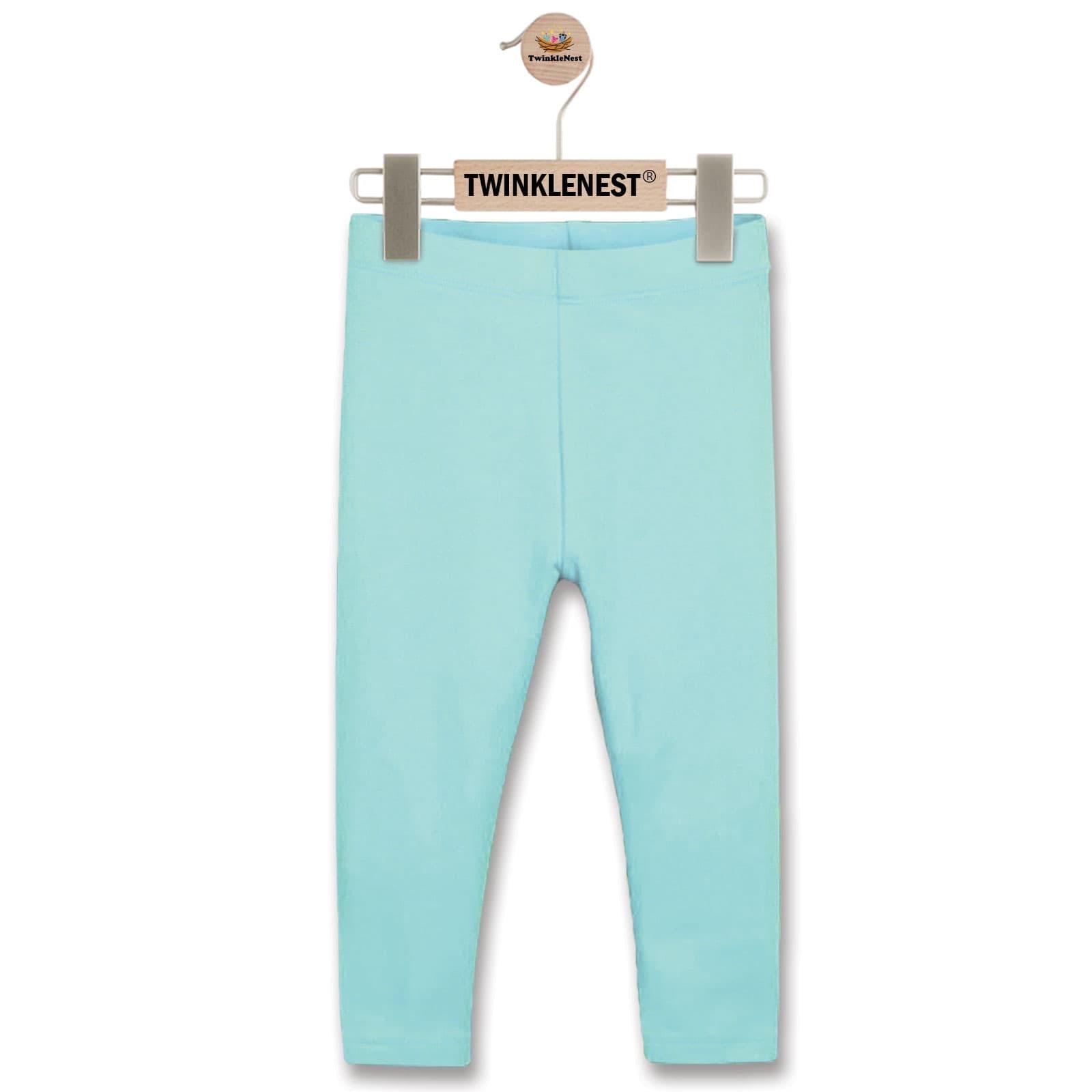 Girls Mint Green Cotton Stretch Tights