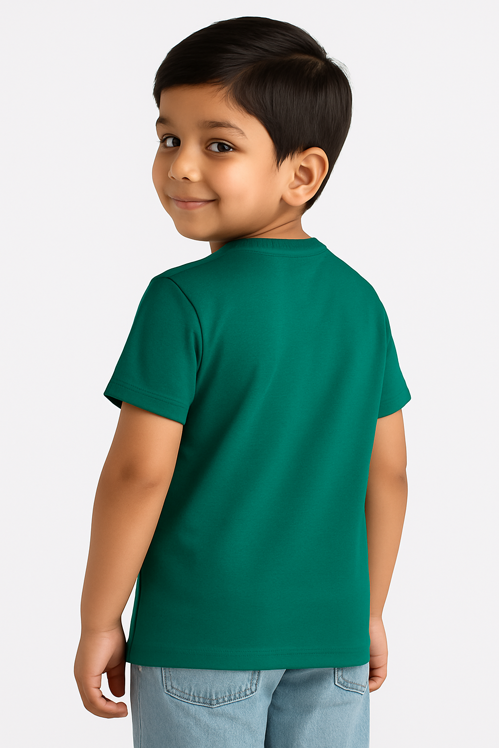 Green Rainbow Print Boys T-Shirt
